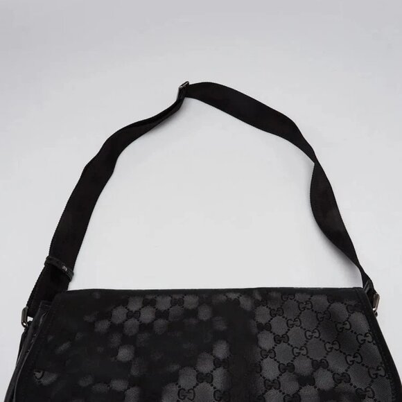 Gucci Black GG Imprime Coated Canvas Medium Messenger Bag - Picture 4 of 12